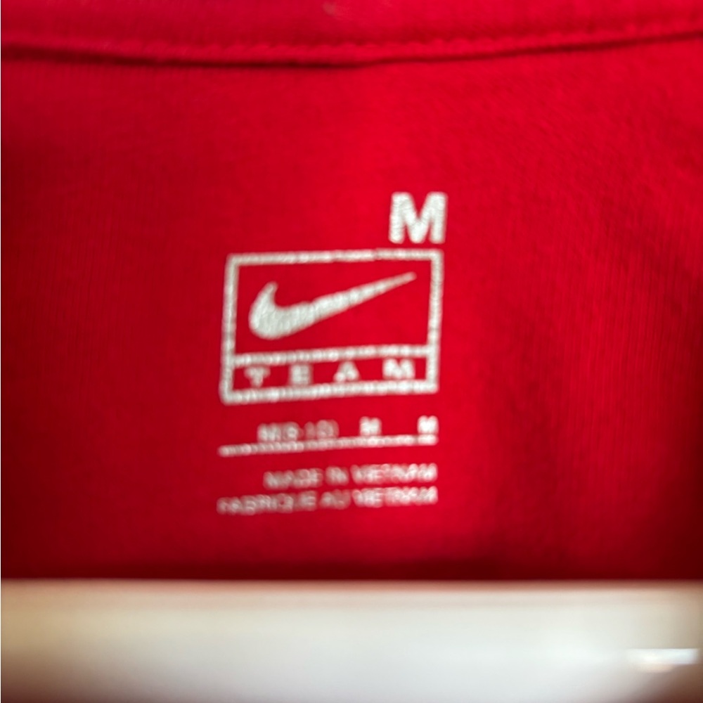 Nike Red Team Graphic Zip Hoodie - White Logo - Picture 3 of 3